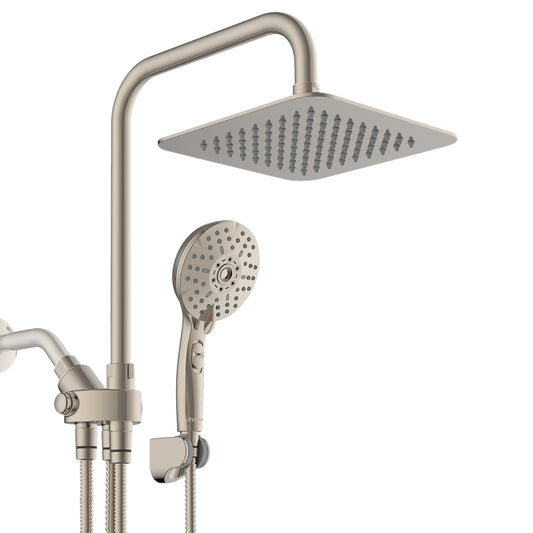 1303 8-inch Dual Shower Head Combo (‎Brushed Nickel)