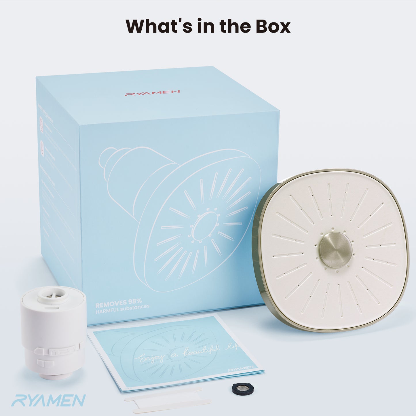 Filter Cartridge for Ryamen Filtered Shower Head