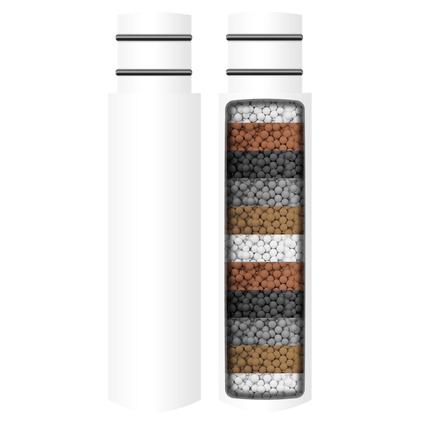 Replacement Filters for Handheld Shower Head - Hard Water Shower Filter Removes Chlorine, Reduces Dry Itchy Skin & Protects Hair,2 Pack