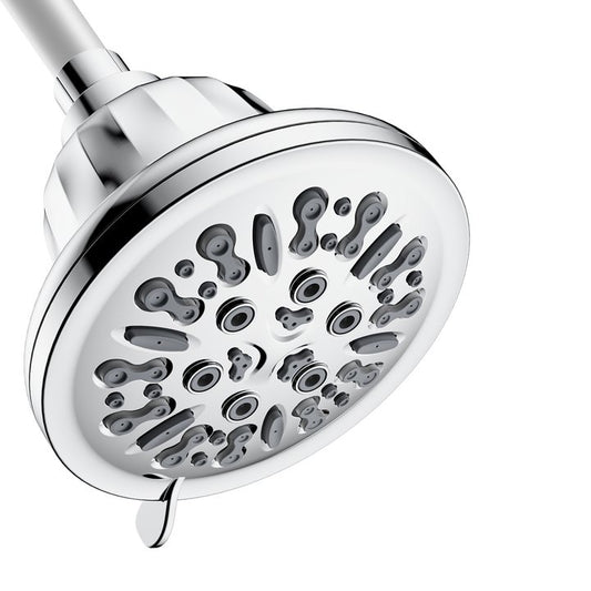 RYAMEN Filtered Shower Head, 5.5" Fixed High-Pressure Rain/Rainfall Shower Head for hard water, 6 Settings Water Softener Showerhead c]with Filter, Remove Chlorine and Heavy Metals